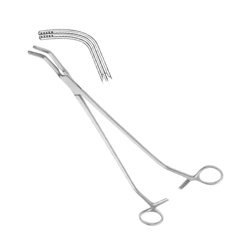 Zep-Type Atraumatic Hysterectomy Forceps, Offset Handle