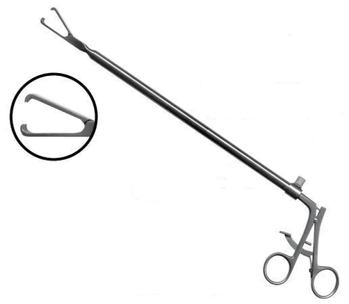 Laparoscopic 2x3 Multi Tooth Tenaculum, 10mm Diameter x 36cm Length